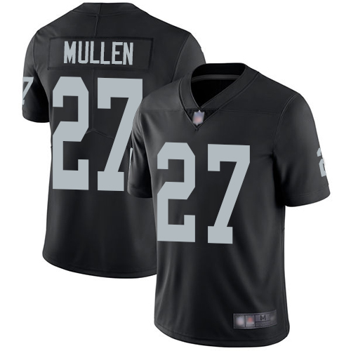 Men Oakland Raiders Limited Black Trayvon Mullen Home Jersey NFL Football #27 Vapor Untouchable Jersey